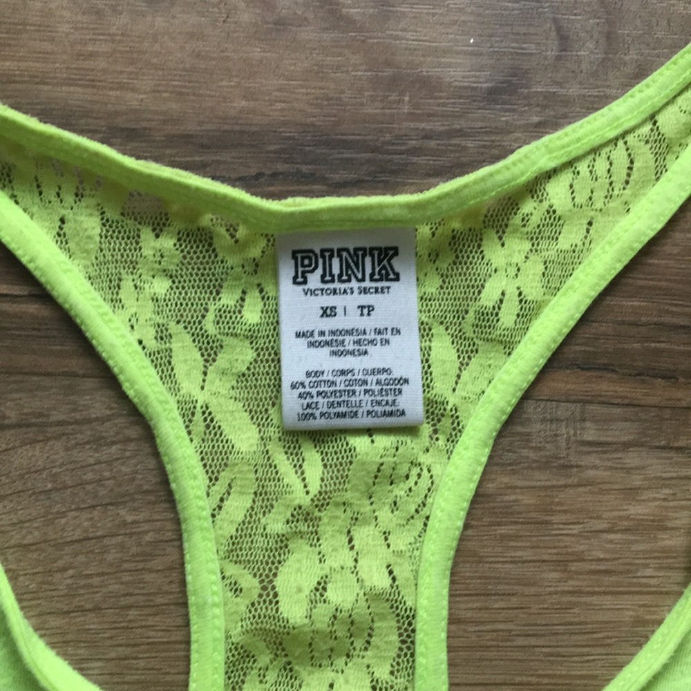 PINK Yellow Workout Tank - Picture 2 of 3